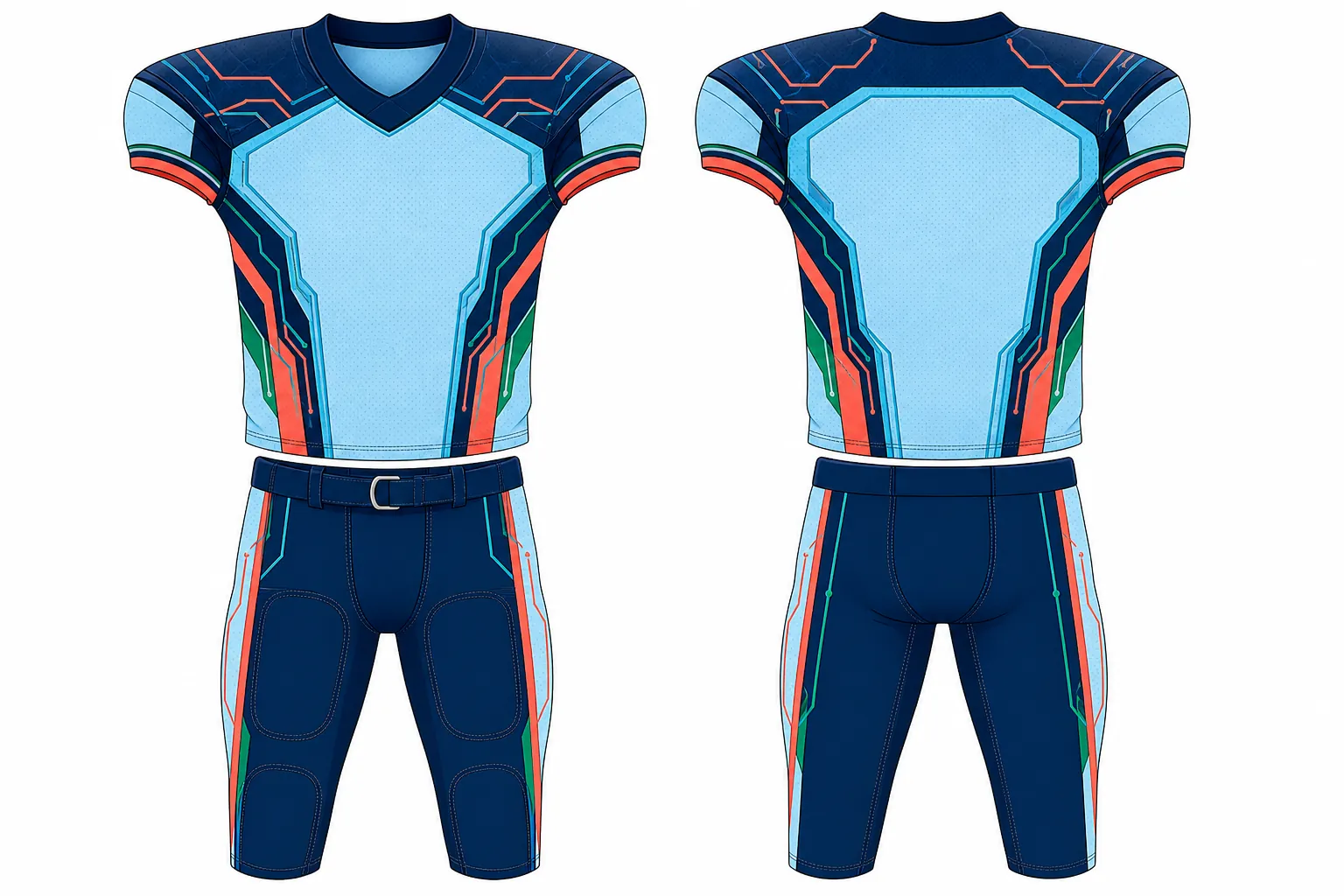Glacier Circuit American Football kit design